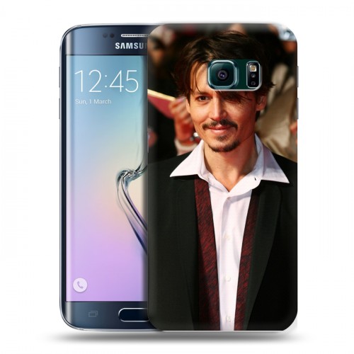 Дизайнерский пластиковый чехол для Samsung Galaxy S6 Edge Джонни Депп