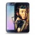 Дизайнерский пластиковый чехол для Samsung Galaxy S6 Edge Пушкин