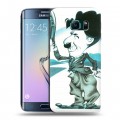 Дизайнерский пластиковый чехол для Samsung Galaxy S6 Edge Чарли Чаплин 