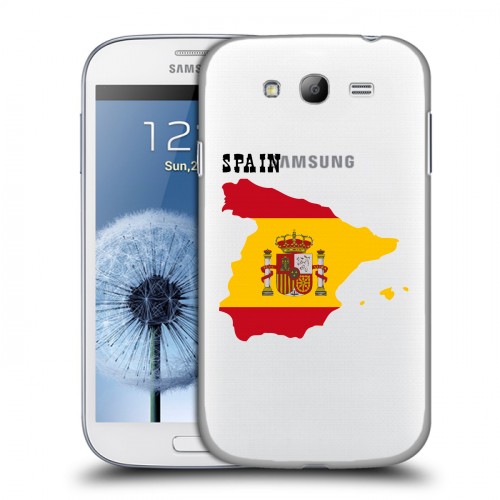 Полупрозрачный дизайнерский пластиковый чехол для Samsung Galaxy Grand флаг Испании