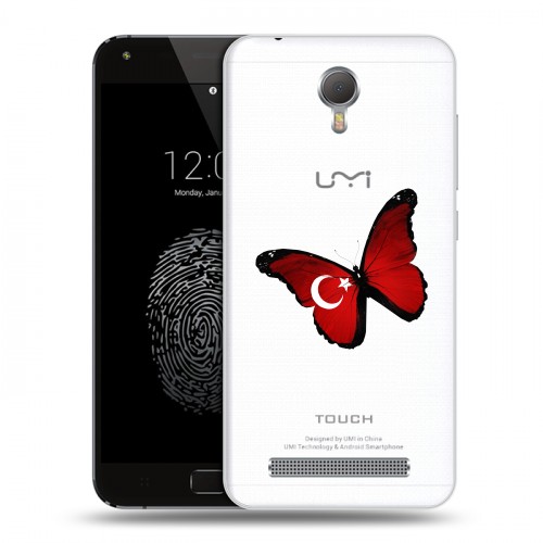 Полупрозрачный дизайнерский пластиковый чехол для Umi Touch Флаг Турции