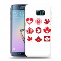 Дизайнерский пластиковый чехол для Samsung Galaxy S6 Edge Флаг Канады
