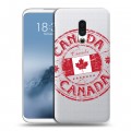 Полупрозрачный дизайнерский пластиковый чехол для Meizu 16th Флаг Канады