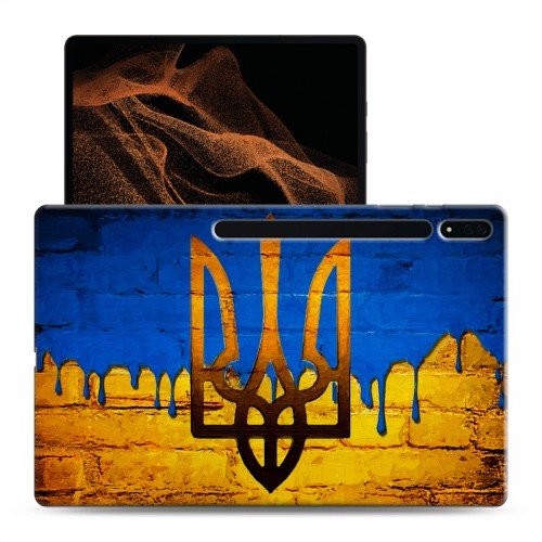 Дизайнерский силиконовый чехол для Samsung Galaxy Tab S8 Ultra флаг Украины