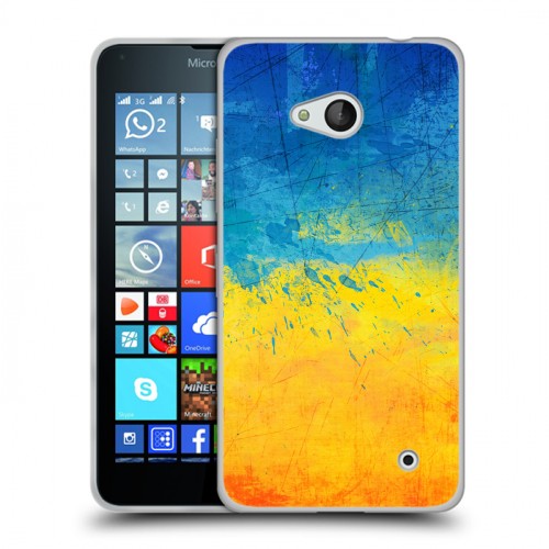 Дизайнерский пластиковый чехол для Microsoft Lumia 640 флаг Украины