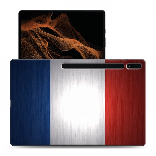 Дизайнерский силиконовый чехол для Samsung Galaxy Tab S8 Ultra Флаг Франции