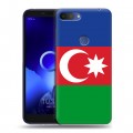 Дизайнерский пластиковый чехол для Alcatel 1S (2019) Флаг Азербайджана
