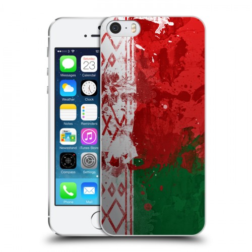 Дизайнерский пластиковый чехол для Iphone 5s Флаг Белоруссии