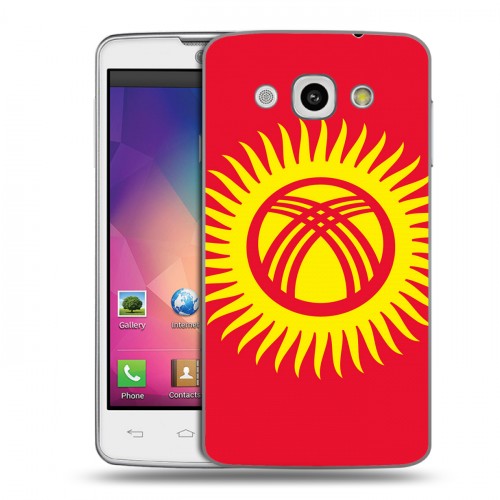 Дизайнерский пластиковый чехол для LG L60 флаг Киргизии