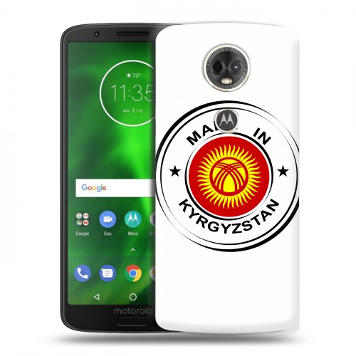 Полупрозрачный дизайнерский пластиковый чехол для Motorola Moto E5 Plus флаг Киргизии
