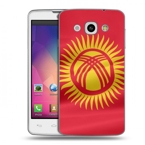Дизайнерский пластиковый чехол для LG L60 флаг Киргизии