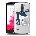Полупрозрачный дизайнерский пластиковый чехол для LG G3 Stylus Прозрачные акулы