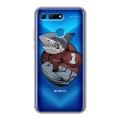 Полупрозрачный дизайнерский пластиковый чехол для Huawei Honor View 20 Прозрачные акулы