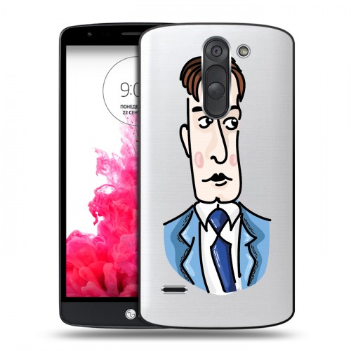 Полупрозрачный дизайнерский пластиковый чехол для LG G3 Stylus Прозрачные русские писатели