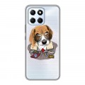 Полупрозрачный дизайнерский пластиковый чехол для Huawei Honor X6 Прозрачные собаки
