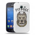 Полупрозрачный дизайнерский пластиковый чехол для Samsung Galaxy Trend Lite Прозрачные собаки