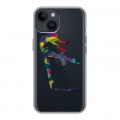 Полупрозрачный дизайнерский пластиковый чехол для Iphone 14 Прозрачные танцоры 