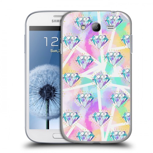Дизайнерский пластиковый чехол для Samsung Galaxy Grand Алмазный Глэм