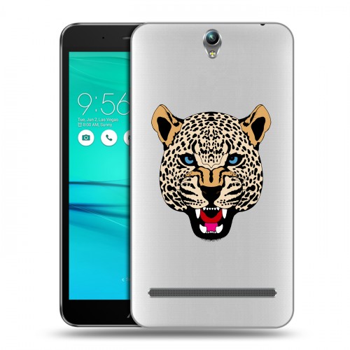 Дизайнерский пластиковый чехол для ASUS ZenFone Go ZB690KG Прозрачные леопарды