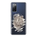 Дизайнерский силиконовый чехол для Samsung Galaxy S20 FE Прозрачные леопарды