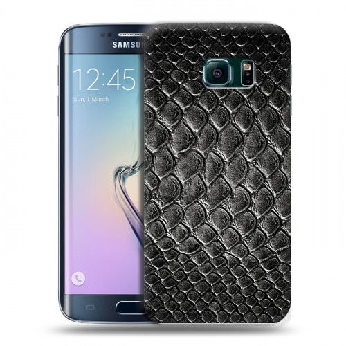 Дизайнерский пластиковый чехол для Samsung Galaxy S6 Edge Кожа змеи