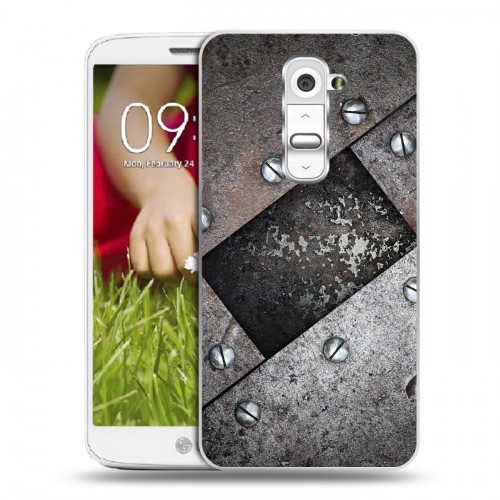Дизайнерский пластиковый чехол для LG Optimus G2 mini Металл