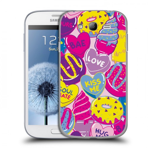 Дизайнерский пластиковый чехол для Samsung Galaxy Grand Pop сердечки