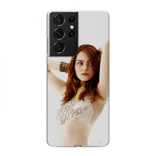 Дизайнерский пластиковый чехол для Samsung Galaxy S21 Ultra Эмма Стоун