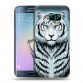 Дизайнерский пластиковый чехол для Samsung Galaxy S6 Edge Яркие животные