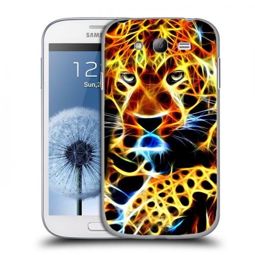 Дизайнерский пластиковый чехол для Samsung Galaxy Grand Пламенные животные