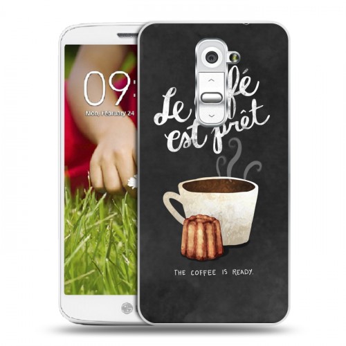 Дизайнерский пластиковый чехол для LG Optimus G2 mini Кофе зависимость