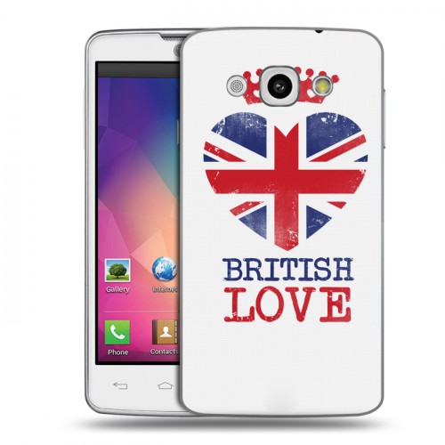 Дизайнерский пластиковый чехол для LG L60 British love