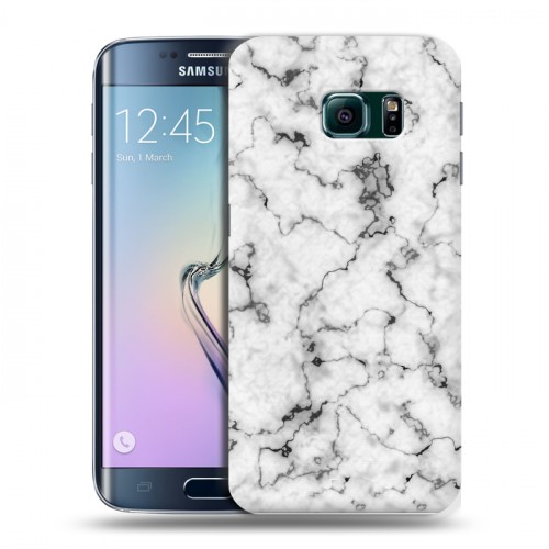 Дизайнерский пластиковый чехол для Samsung Galaxy S6 Edge Мрамор