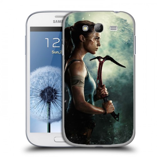 Дизайнерский пластиковый чехол для Samsung Galaxy Grand Лара Крофт