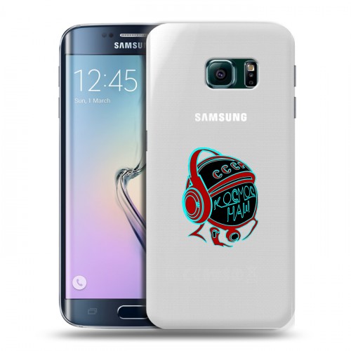 Полупрозрачный дизайнерский пластиковый чехол для Samsung Galaxy S6 Edge