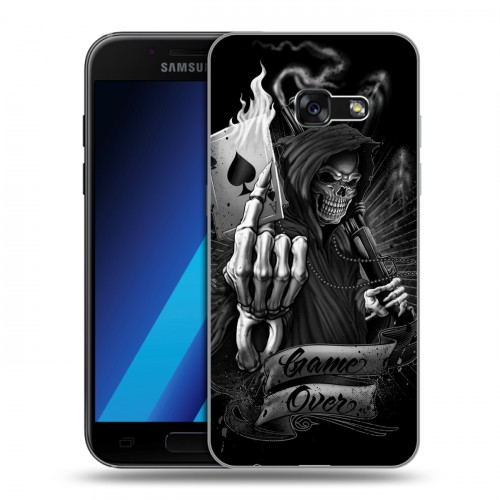 Дизайнерский силиконовый чехол для Samsung Galaxy A7 (2017) Скелет и туз