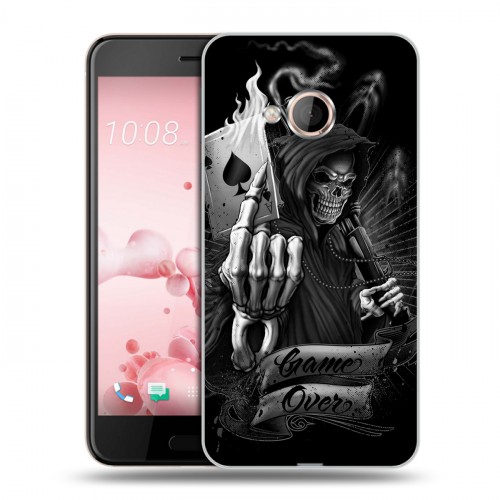 Дизайнерский силиконовый чехол для HTC U Play Скелет и туз