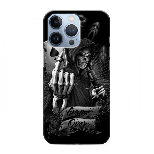 Дизайнерский силиконовый чехол для Iphone 13 Pro Скелет и туз