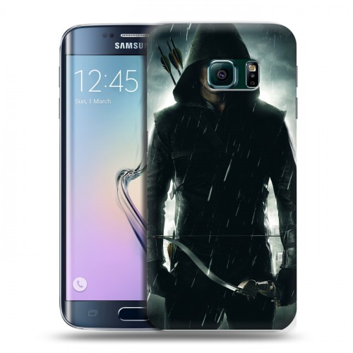 Дизайнерский пластиковый чехол для Samsung Galaxy S6 Edge стрела 