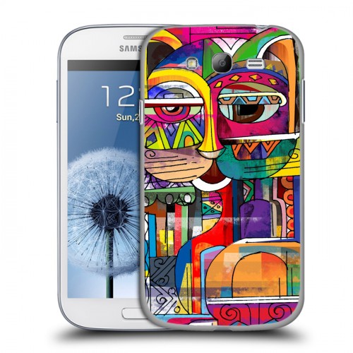 Дизайнерский пластиковый чехол для Samsung Galaxy Grand Коты Пикассо