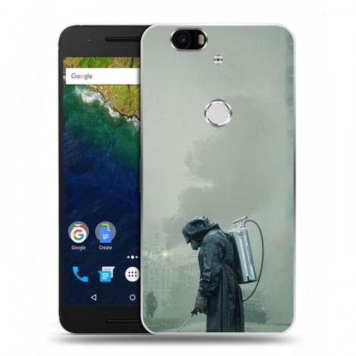 Дизайнерский силиконовый чехол для Google Huawei Nexus 6P Чернобыль