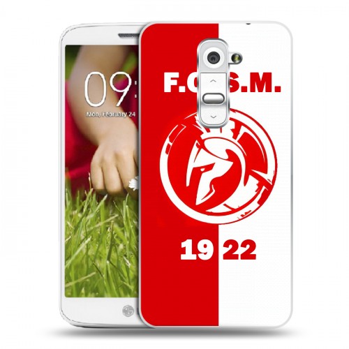 Дизайнерский пластиковый чехол для LG Optimus G2 mini Red White Fans