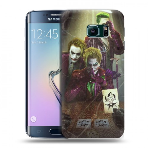 Дизайнерский пластиковый чехол для Samsung Galaxy S6 Edge Джокер