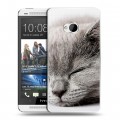 Дизайнерский пластиковый чехол для HTC One (M7) Dual SIM Коты