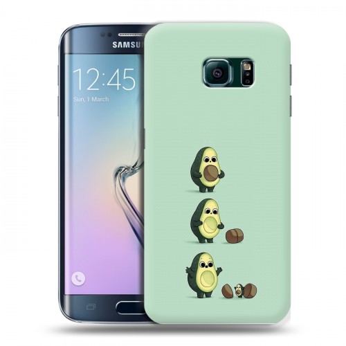 Дизайнерский пластиковый чехол для Samsung Galaxy S6 Edge Авокадо мама