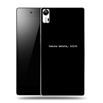 Дизайнерский силиконовый чехол для Lenovo Vibe Shot Черно и кратко (на заказ)