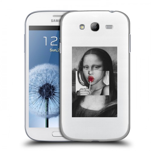 Полупрозрачный дизайнерский пластиковый чехол для Samsung Galaxy Grand Мона Лиза