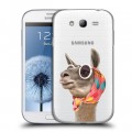 Полупрозрачный дизайнерский пластиковый чехол для Samsung Galaxy Grand Мятные звери
