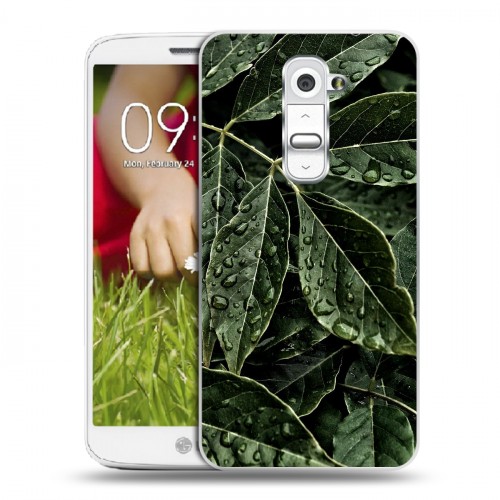 Дизайнерский пластиковый чехол для LG Optimus G2 mini Нуарные листья
