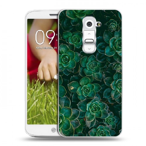 Дизайнерский пластиковый чехол для LG Optimus G2 mini Нуарные листья